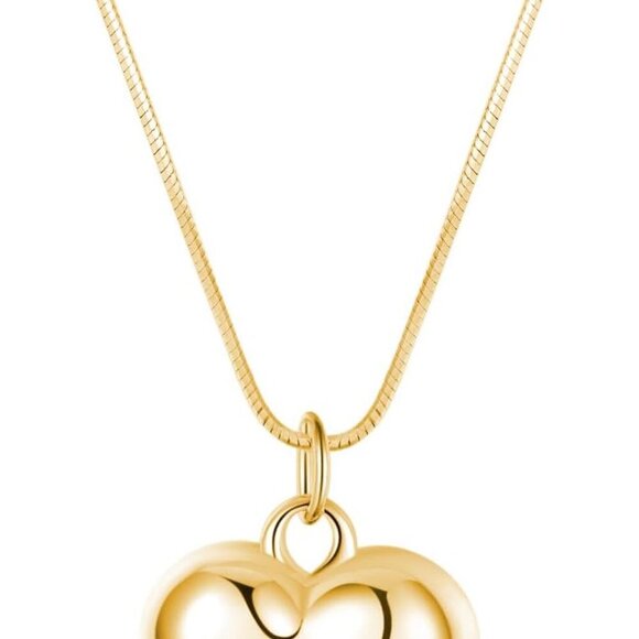 Jewelry - 925 Sterling Silver Love Heart Choker Necklace for Women Teens Chunky Love Heart